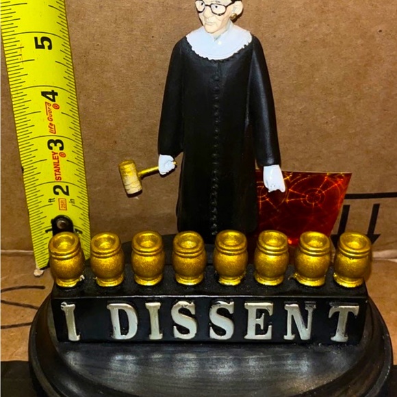 RBG I DISSENT Ruth Bader Ginsburg Menorah candle or oil - Picture 3 of 3